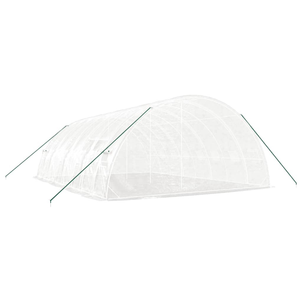 Greenhouse with Steel Frame White 48 m? 8x6x2.85 m