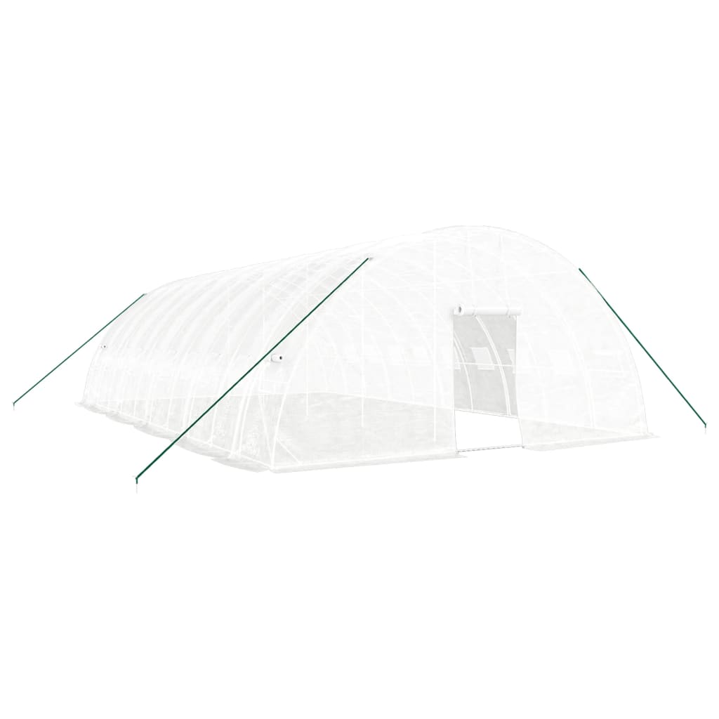 Greenhouse with Steel Frame White 60 m? 10x6x2.85 m