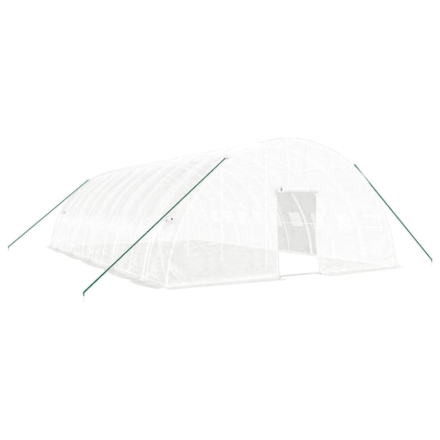 Greenhouse with Steel Frame White 60 m? 10x6x2.85 m