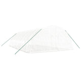 Greenhouse with Steel Frame White 60 m² 10x6x2.85 m - Side View