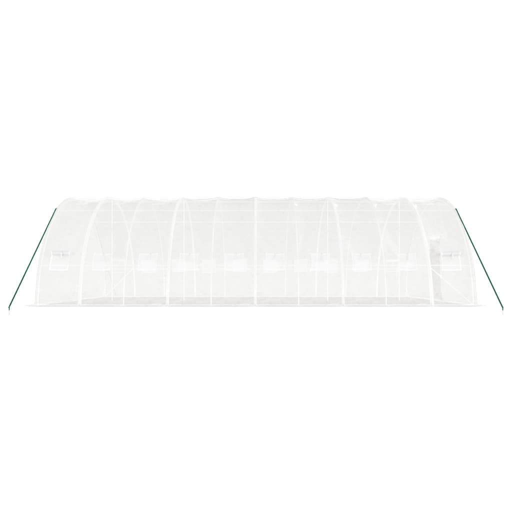 Greenhouse with Steel Frame White 60 m? 10x6x2.85 m