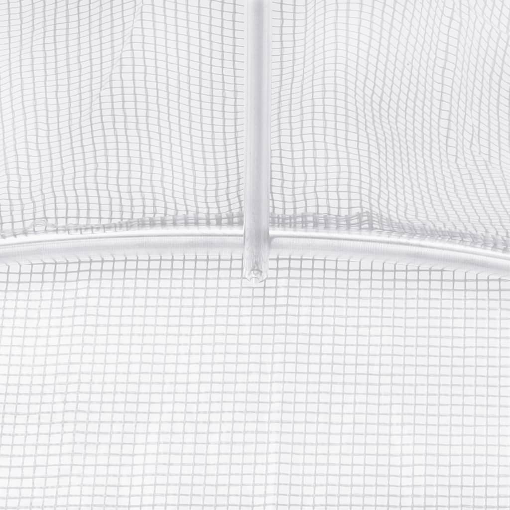 Greenhouse with Steel Frame White 60 m? 10x6x2.85 m