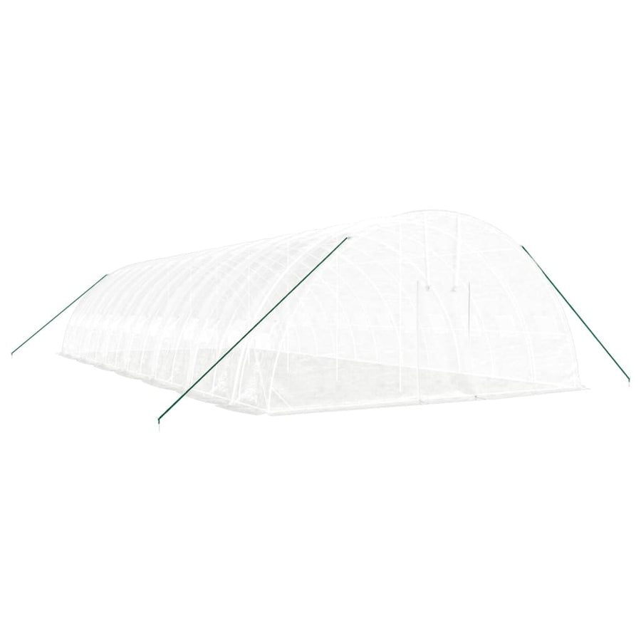 Greenhouse with Steel Frame White 84 m? 14x6x2.85 m