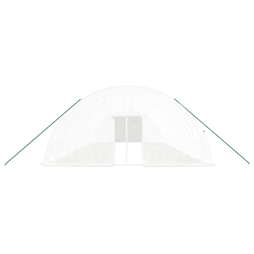 Greenhouse with Steel Frame White 84 m? 14x6x2.85 m