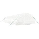 Greenhouse with Steel Frame White 84 m² 14x6x2.85 m - Rear View