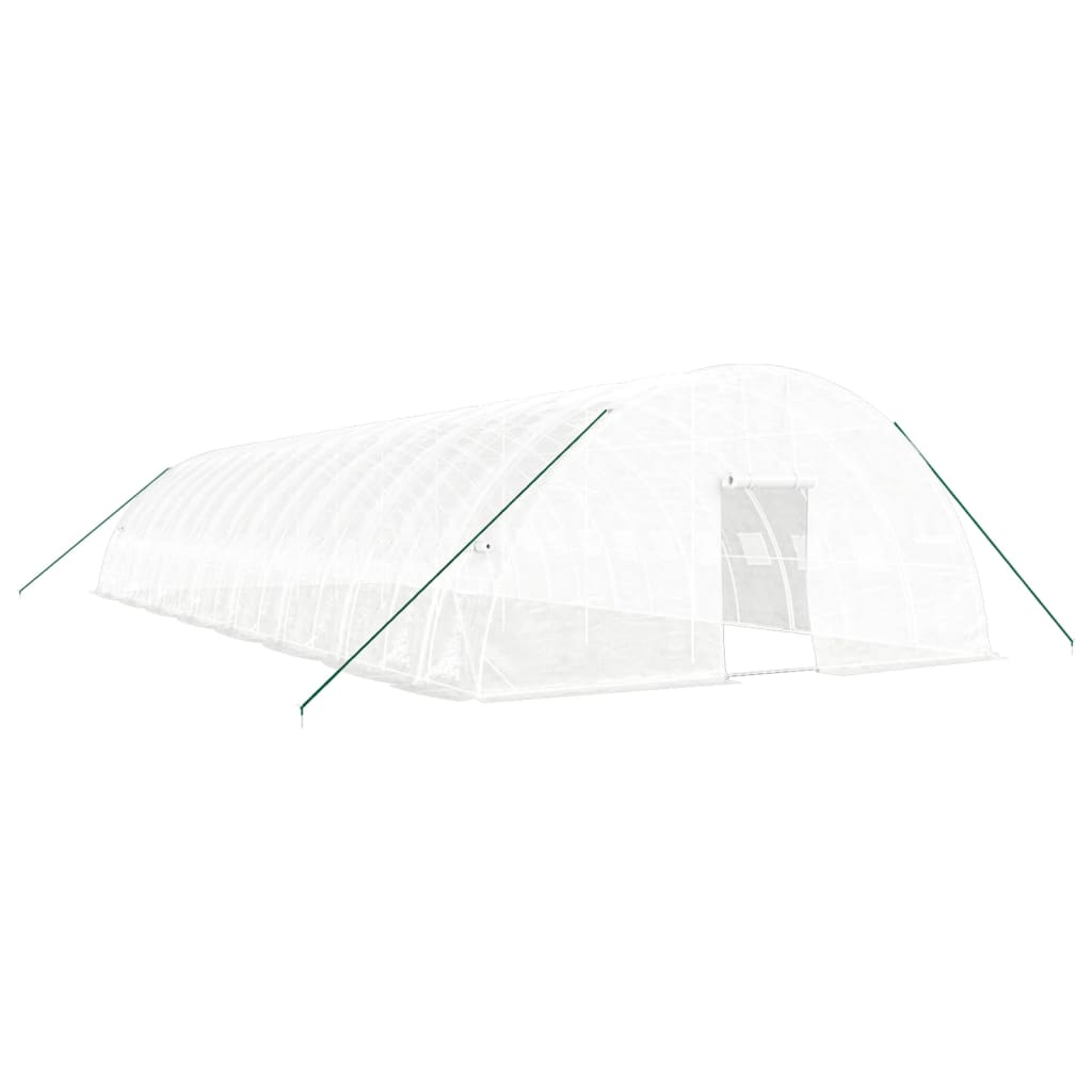 Greenhouse with Steel Frame White 96 m? 16x6x2.85 m