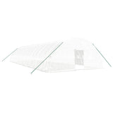 Greenhouse with Steel Frame White 96 m² 16x6x2.85 m - Front View