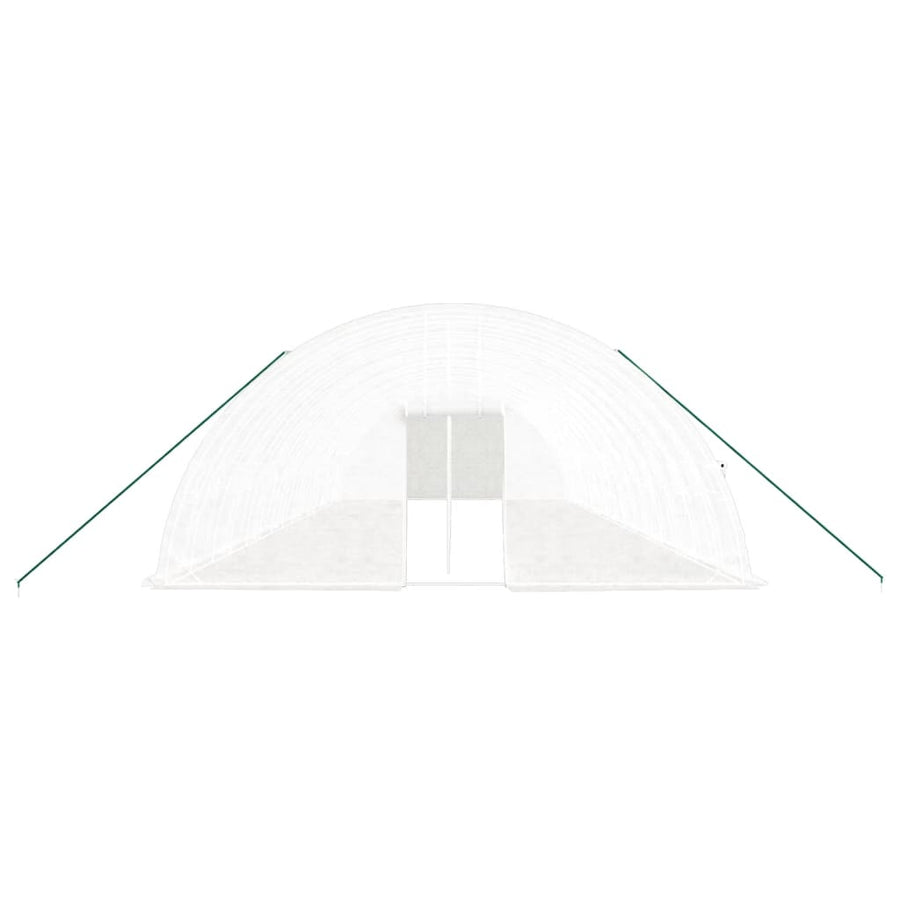 Greenhouse with Steel Frame White 96 m? 16x6x2.85 m