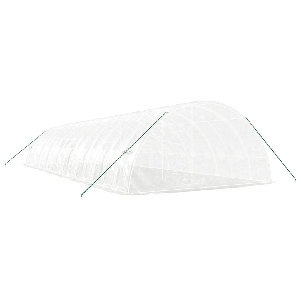 Greenhouse with Steel Frame White 96 m? 16x6x2.85 m