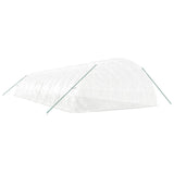 Greenhouse with Steel Frame White 96 m² 16x6x2.85 m - Rear View