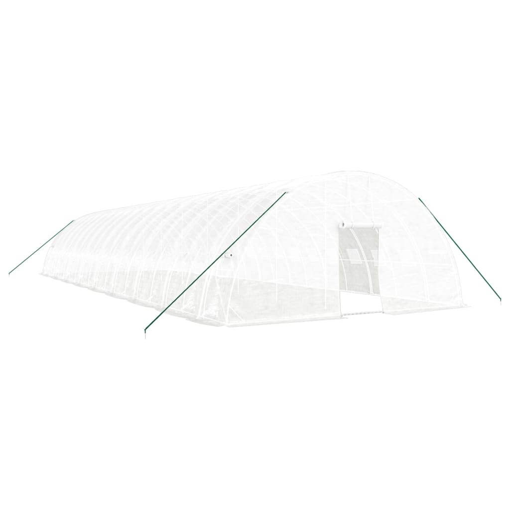 Greenhouse with Steel Frame White 108 m? 18x6x2.85 m