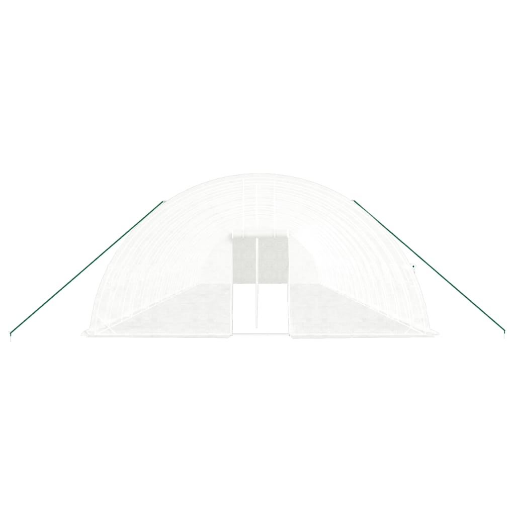 Greenhouse with Steel Frame White 108 m? 18x6x2.85 m