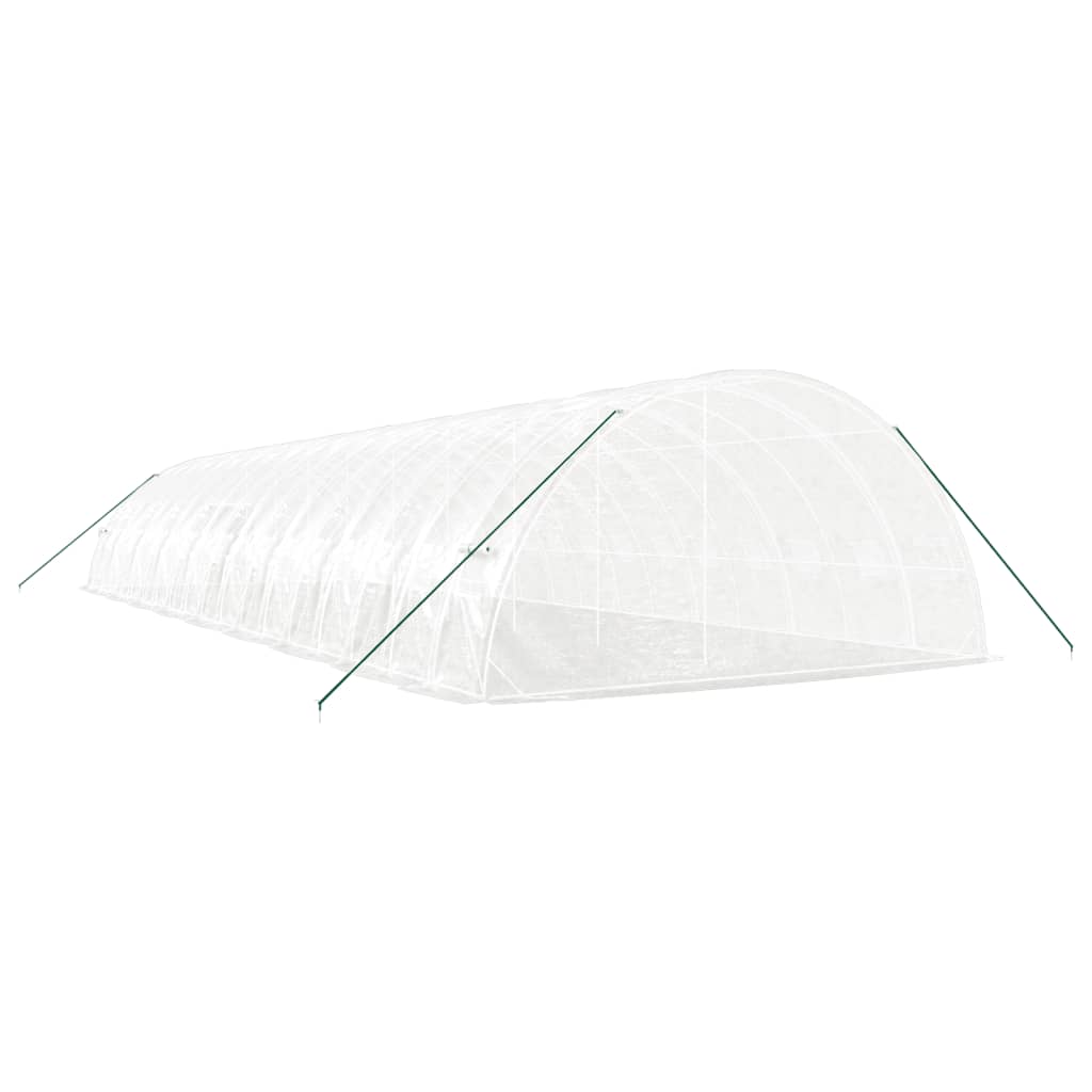 Greenhouse with Steel Frame White 108 m? 18x6x2.85 m