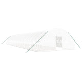 Greenhouse with Steel Frame White 132 m² 22x6x2.85 m - Front View