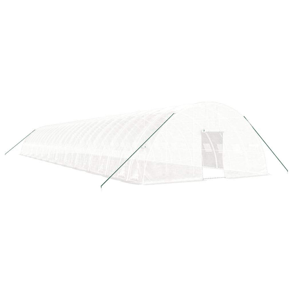 Greenhouse with Steel Frame White 144 m? 24x6x2.85 m