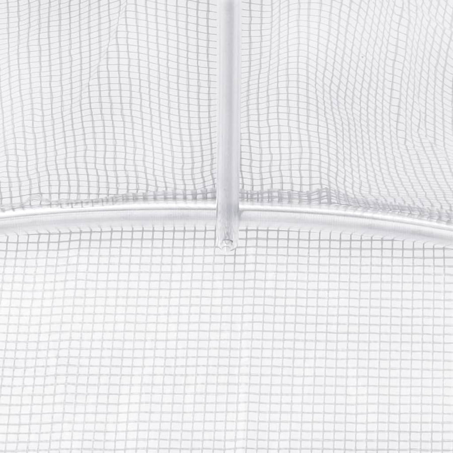 Greenhouse with Steel Frame White 144 m? 24x6x2.85 m