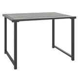 Garden Table Anthracite 55x40x37 cm Steel - Front View
