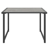 Garden Table Anthracite 55x40x37 cm Steel - Side View