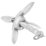 Folding Anchor Silver 0.7 kg Hot Dip Galvanized Cast Iron - Top-Down View