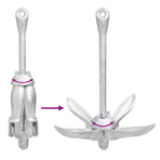 Folding Anchor Silver 6 kg Hot Dip Galvanized Cast Iron