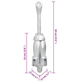 Folding Anchor Silver 8 kg Hot Dip Galvanized Cast Iron