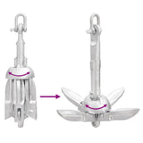 Folding Anchor with Rope Silver 0.7 kg Hot Dip Galvanized Cast Iron - Extra Image