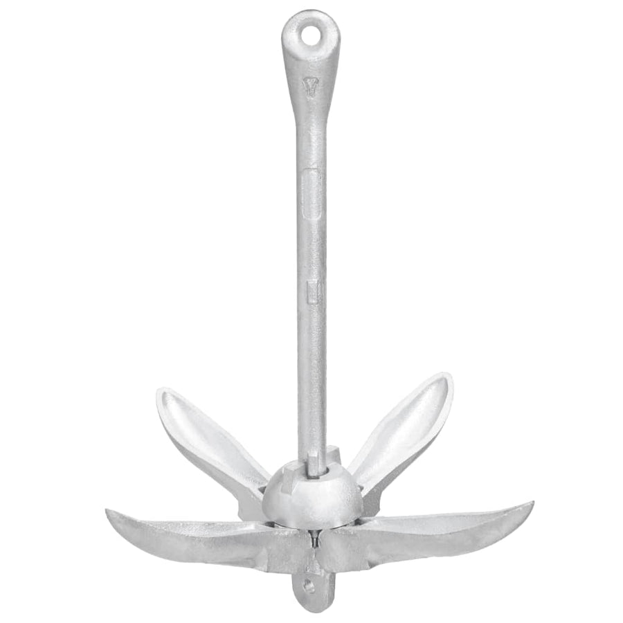 Folding Anchor with Rope Silver 4 kg