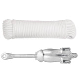 Folding Anchor with Rope Silver 6 kg Hot Dip Galvanized Cast Iron - Front View