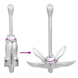 Folding Anchor with Rope Silver 6 kg Hot Dip Galvanized Cast Iron - Extra Image