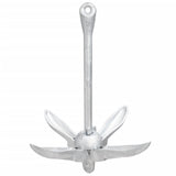 Folding Anchor with Rope Silver 8 kg Hot Dip Galvanized Cast Iron - Rear View