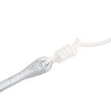 Folding Anchor with Rope Silver 8 kg Hot Dip Galvanized Cast Iron - Low Angle