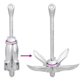 Folding Anchor with Rope Silver 8 kg Hot Dip Galvanized Cast Iron - Extra Image