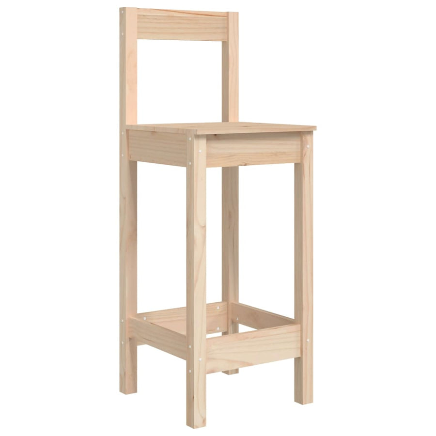 3 Piece Bar Set Solid Wood Pine
