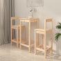 3 Piece Bar Set Solid Wood Pine