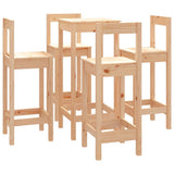 5 Piece Bar Set Solid Wood Pine