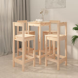 5 Piece Bar Set Solid Wood Pine