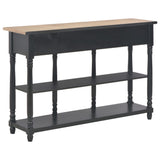 Console Table Black 110x30x76cm Engineered Wood - Top-Down View