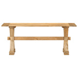 Bench 110x35x45 cm Solid Wood Mango - Front View