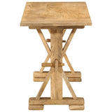 Bench 110x35x45 cm Solid Wood Mango - Side View