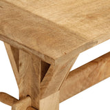 Bench 110x35x45 cm Solid Wood Mango - 45-Degree Angle