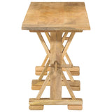 Bench 160x35x45 cm Solid Wood Mango - Side View