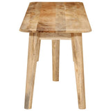 Bench 160x40x45 cm Solid Wood Mango - Side View