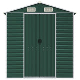 Garden Shed Green 191x130x198 cm Galvanised Steel