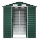Garden Shed Green 191x130x198 cm Galvanised Steel