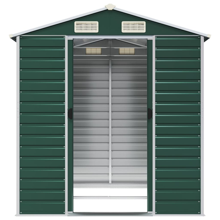 Garden Shed Green 191x215x198 cm Galvanised Steel