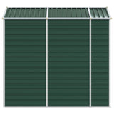 Garden Shed Green 191x215x198 cm Galvanised Steel - Rear View