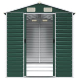 Garden Shed Green 191x300x198 cm Galvanised Steel - 45-Degree Angle