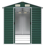 Garden Shed Green 191x385x198 cm Galvanised Steel