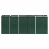 Garden Shed Green 191x470x198 cm Galvanised Steel - Rear View