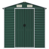 Garden Shed Green 191x555x198 cm Galvanised Steel